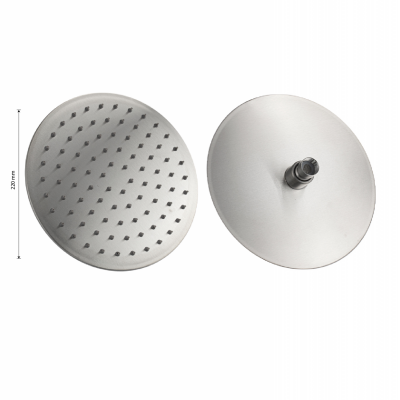 GFmark 6046 Лейка  большая, тропический душ круглая - ДУТАЯ, АНТИВАНДАЛЬНАЯ из нержавеющей стали марки SUS 304