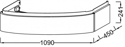 Мебель 109 см для раковин-столешниц 130 см, Jacob Delafon «PRESQU'ILE» (EB1101-N21), 1 ящик