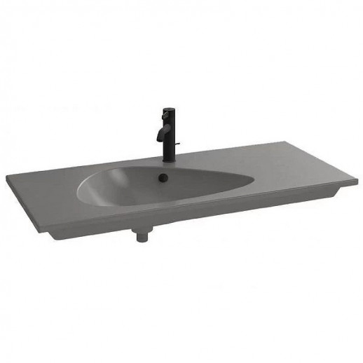 Подвесная раковина-столешница серая для установки с мебелью 100 см JACOB DELAFON  NOUVELLE VAGUE  (EXAQ112-Z-MG2)