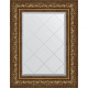 Зеркало настенное Evoform ExclusiveG 78х60 BY 4040 с гравировкой в багетной раме Виньетка состаренная бронза 109 мм  (BY 4040)