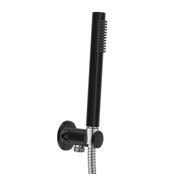 Ручной душ Cezares CZR-DEFA3-NOP, круглый, со шлангом и держателем, черный матовый