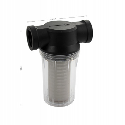 Фильтр тонкой очистки - мини колба с сеткой "3/4", черный, МАК (25715)