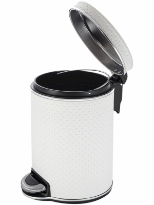 Geralis V-PWH-B PUNTO ведро для мусора 5л белое, кант хром