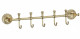 Планка с крючками для ванной (5 крючков) S-005875B Savol латунь золото  (S-005875B)