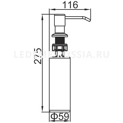Дозатор жидкого мыла Ledeme L405F, белые / черный