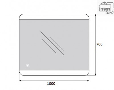 Зеркало BelBagno SPC-CEZ-1000-700-LED-TCH