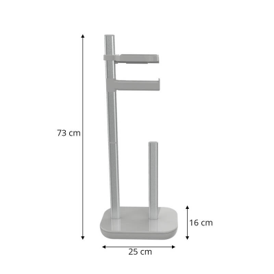 Стойка для туалетной бумаги Primanova SUI M-E75-07 напольная серый