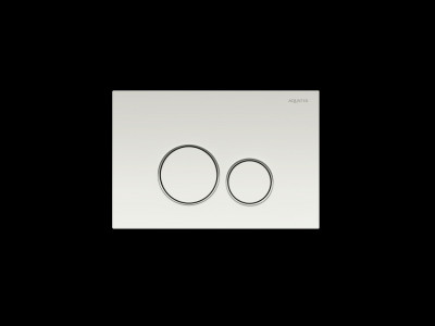Панель смыва Aquatek белая с ободком хром (клавиши круглые) KDI-0000015