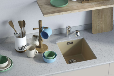 Мойка OMOIKIRI KATA 34-U-BL Artgranit черный прямоугольная 340x420 (4993382)