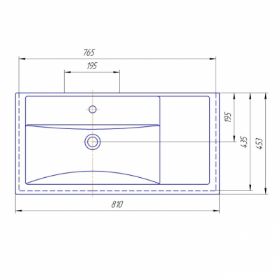 Умывальник на мебель СаНта "Фостер 80"
