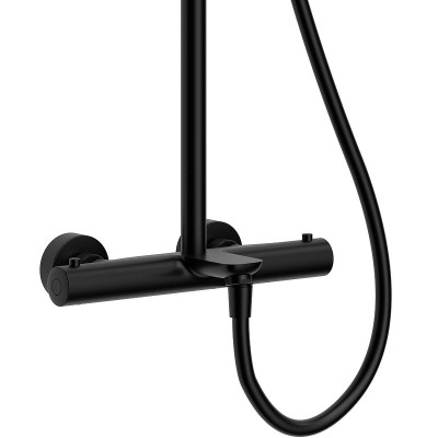 Душевая система Raiber Graceful RPB-007 с термостатом черная матовая 1 режим