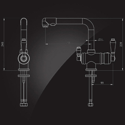 Elghansa TERRAKOTTA 56A5740 смеситель для кухни под фильтр, хром