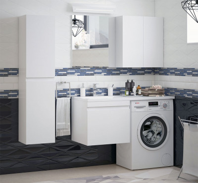 Тумба под раковину Corozo Альтаир 120 SD-00000501 подвесная белая