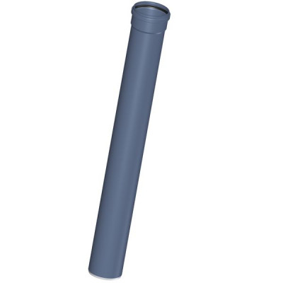 Труба канализационная DN 125, длина 1000 мм, 3-х слойная, шумопоглощающая, с раструбом PKEM, синий POLOPLAST POLO-KAL NG (P2053)