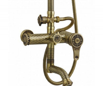 Zorg Antic A 402DS-BR душевая стойка со смесителем, бронза