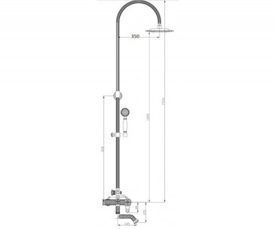 Zorg Antic A 402DS-BR душевая стойка со смесителем, бронза