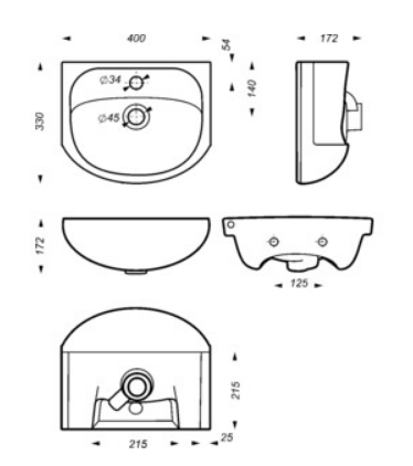Умывальник на мебель СаНта "Манго 40"
