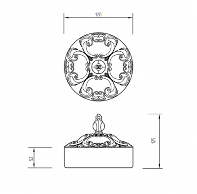 MIGLIORE Elisabetta 17023 косметическая банка низкая, 5 см, хром