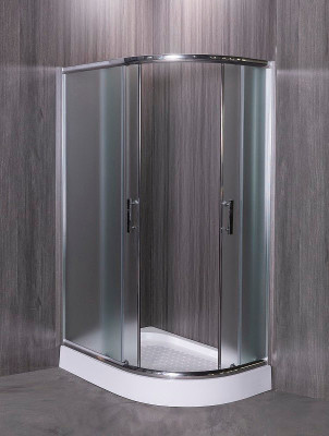 Душевой угол Esbano ESR-8027A 120x80 L ESUGR8027AL пр-ль хром стекло рифленое