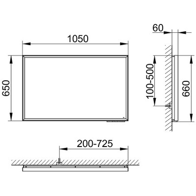 Зеркало настенное в ванную Keuco Royal Lumos 100 14597174000 с подсветкой с сенсорным вкл