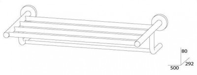Artwelle Harmonie HAR 032 полка для полотенец 50 см, хром
