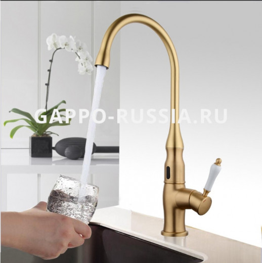 Сенсорный смеситель Gappo бронза (G521)