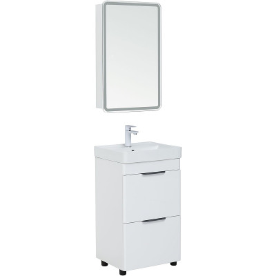 Тумба под раковину напольная Aquanet Ирис new 50 310151 белый глянец