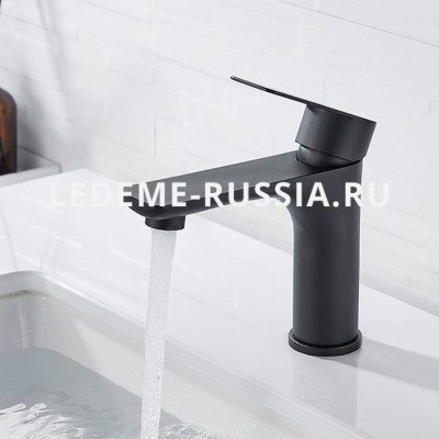 Смеситель для раковины Ledeme H718B L71018B однорычажный, низкий, черный