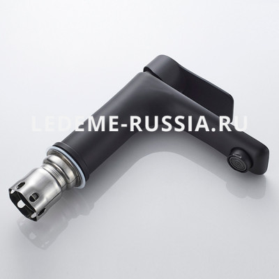 Смеситель для раковины Ledeme H718B L71018B однорычажный, низкий, черный