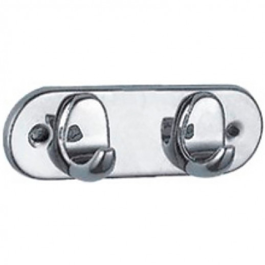 Двойной крючок Haiba HB1505-2 (латунь) хром