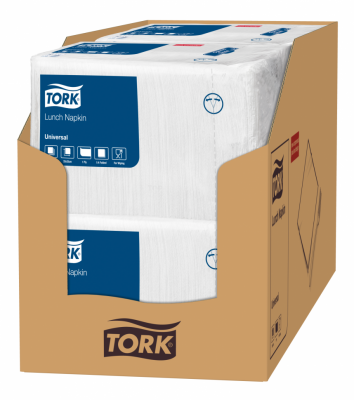 Сервировочные салфетки Tork, Universal, 500 листов, 1 сл, 32х32 см, белые