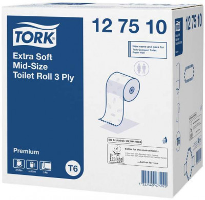 Tork туалетная бумага Mid-size в миди рулонах ультрамягкая