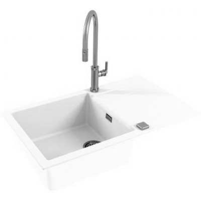 Мойка для кухни Alveus Granital Cadit 40 Arctic G11 860x500 1132027 белая ис-ный гранит прямоугольная