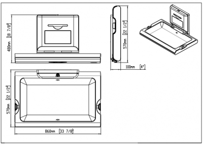 Mediclinics CP0016HCS детский пеленальный столик babymedi