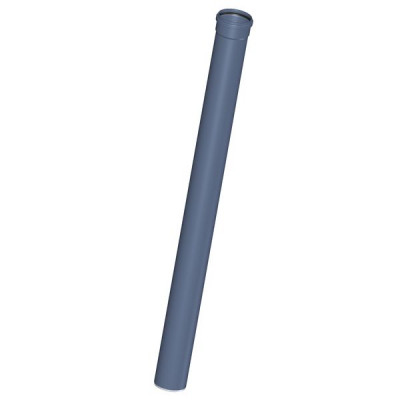Труба канализационная DN 125, длина 1500 мм, 3-х слойная, шумопоглощающая, с раструбом PKEM, синий POLOPLAST POLO-KAL NG (P2054)