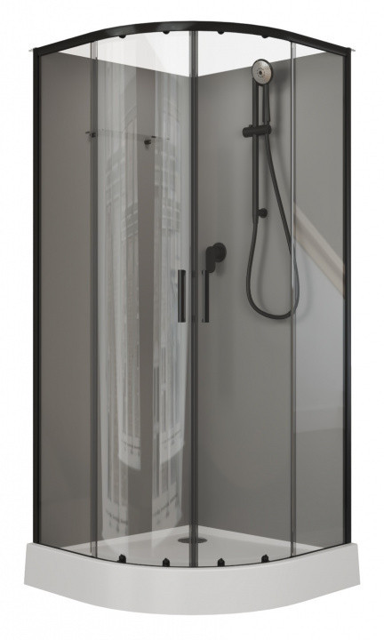 Душевая кабина Aquanet Passion EVO R black 90x90 набор 2 четверть круга (00267257)