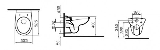 Vitra Normus комплект унитаза с системой смыва, стандартным сиденьем и панелью смыва