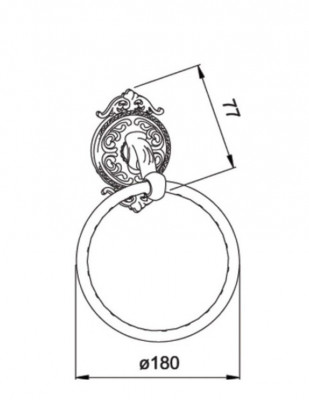Hayta Gabriel Antic Brass 13906/VBR полотенцедержатель - кольцо, античная бронза
