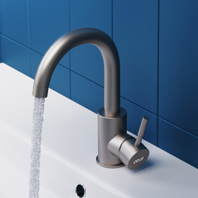 Смеситель для раковины Dorff Logic D3002101SS нерж сталь однорычажный