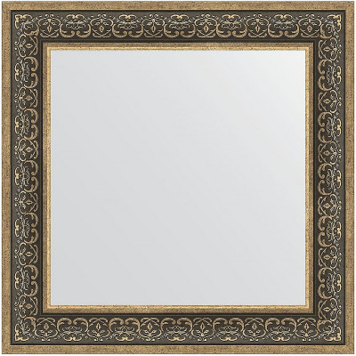 Зеркало настенное Evoform Definite 73х73 BY 3160 в багетной раме Вензель серебряный 101 мм