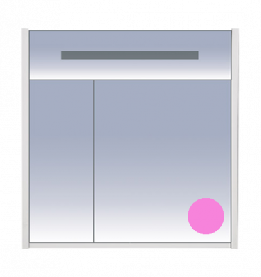 Зеркальный шкаф в ванную Misty Джулия 85 розовый 85х80 (Л-Джу04085-1210)