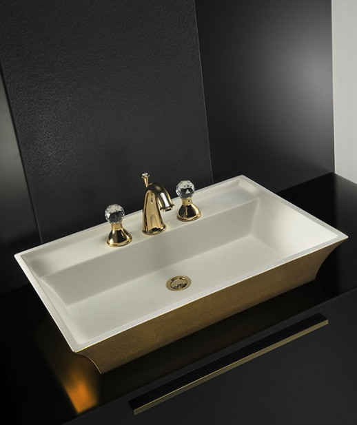 Boheme 803 раковина прямоугольная, золотая