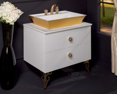 Boheme 803 раковина прямоугольная, золотая