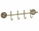 Планка с крючками для ванной (4 крючка) S-005874C Savol латунь бронза  (S-005874C)