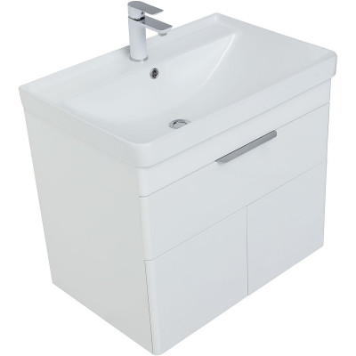 Тумба под раковину Aquanet Ирис new 70 310149 подвесная белый глянец