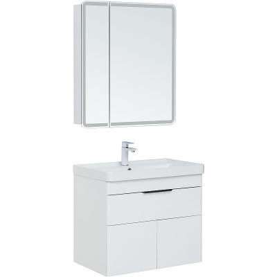 Тумба под раковину Aquanet Ирис new 70 310149 подвесная белый глянец