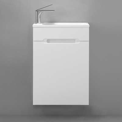 Тумба под раковину Jorno Modul 50 Mol.01.50/P/W/JR подвесная белая