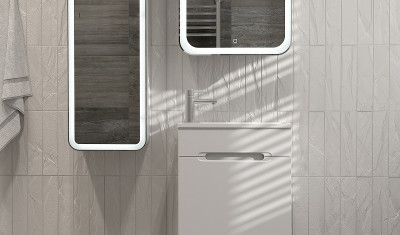 Тумба под раковину Jorno Modul 50 Mol.01.50/P/W/JR подвесная белая