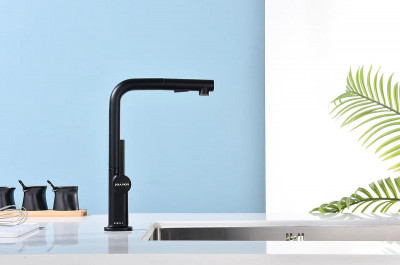 Смеситель для кухни Paulmark Neo Ne214419-401 антрацит с выдвижным изливом
