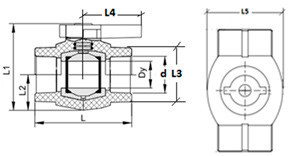 Кран шаровой полипропиленовый OPTIMA VALFEX STANDARD 32 белый/серый (VALF 10145032)